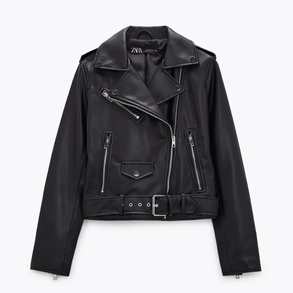 ZARA VEGAN LEATHER MOTO JACKET